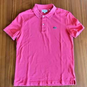 Lacoste Polo Shirt Mens Slim Fit Medium Pink